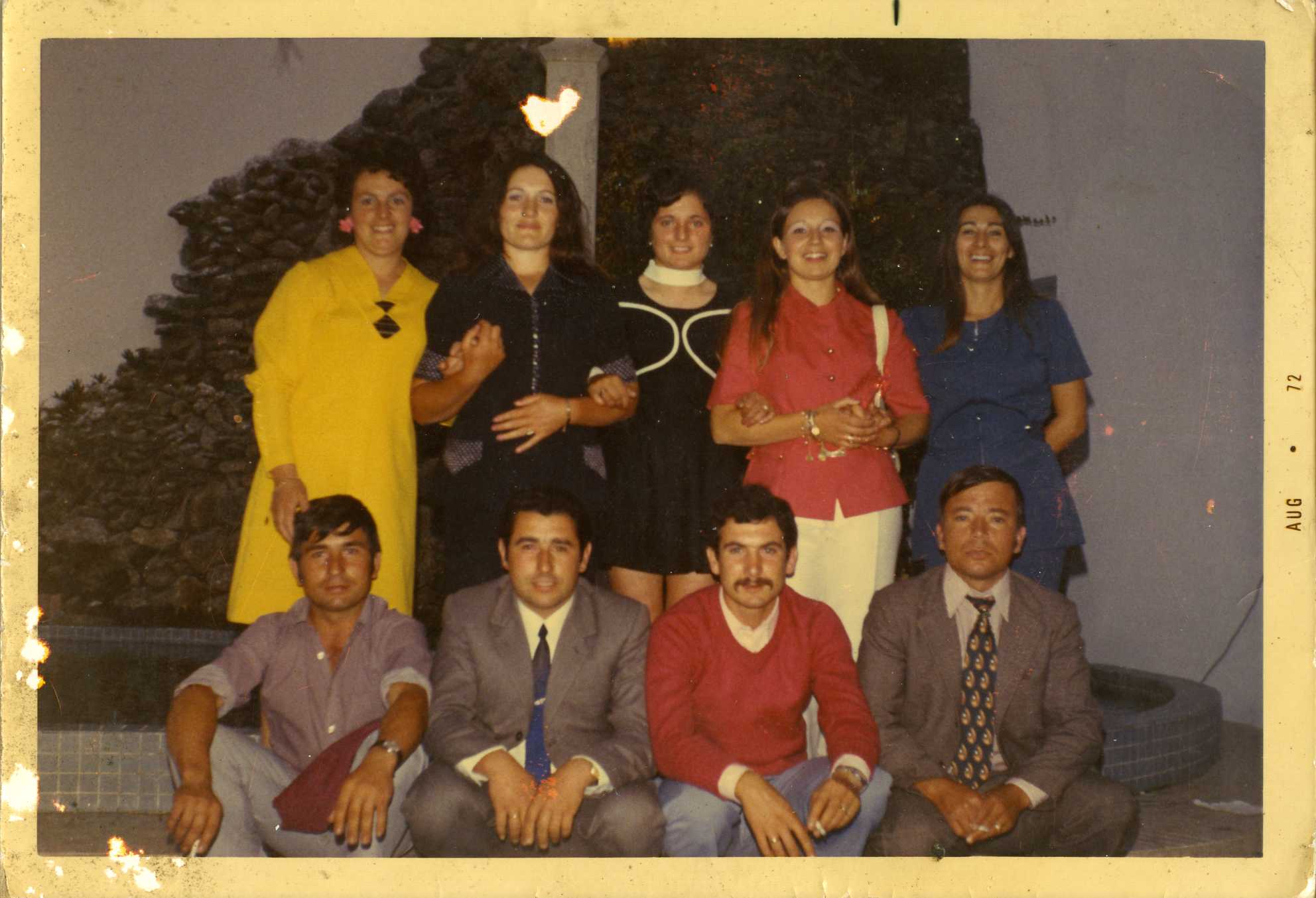 Na boda de Alfonso de Bouza no Hotel Sarga en Cabanas no verano de 1972